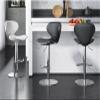 ADEADE Modern Grey Bar Stool with Back Set of 2 Adjustable Height Swivel Bar Chair, Heavy Chromed Metal Base and Footrestfor Restaurant, Living Rooms Offices (Color : Off White) view 3