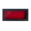 13x34 Shadow Box Frame Charcoal Gray Wood | with a 3/4" Usable Display Depth | Includes a Red Real Suede Texture Acid-Free Backing Board, UV Resistant Acrylic, and Hanging Hardware view 3