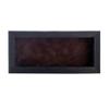 10x20 Shadow Box Frame Barnwood Black Wood | with a 1" Usable Display Depth | Includes a Brown Real Suede Texture Acid-Free Backing Board, UV Resistant Acrylic, and Hanging Hardware view 2