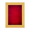 11x14 Shadow Box Frame Natural Wood | with a 3/4" Usable Display Depth | Includes a Red Real Suede Texture Acid-Free Backing Board, UV Resistant Acrylic, and Hanging Hardware view 3