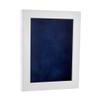 11x14 Shadow Box Frame White Wood | with a 3/4" Usable Display Depth | Includes a Navy Blue Real Suede Texture Acid-Free Backing Board, UV Resistant Acrylic, and Hanging Hardware view 1
