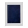 11x14 Shadow Box Frame White Wood | with a 3/4" Usable Display Depth | Includes a Navy Blue Real Suede Texture Acid-Free Backing Board, UV Resistant Acrylic, and Hanging Hardware view 3