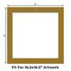 21x21 Mat Bevel Cut for 17x17 Photos - Precut Metallic Gold Square Shaped Photo Mat Board Opening - Acid Free Matte to Protect Your Pictures - Bevel Cut for Family Photos, Pack of 1 Matboard view 2