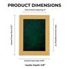 11x14 Shadow Box Frame Natural Wood | with a 3/4" Usable Display Depth | Includes a Forest Green Real Suede Texture Acid-Free Backing Board, UV Resistant Acrylic, and Hanging Hardware view 4