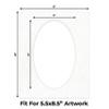 8x10 Mat Bevel Cut for 5.5x8.5 Photos - Precut White Linen Canvas Oval Shaped Photo Mat Board Opening - Acid Free Matte to Protect Your Pictures - Bevel Cut for Family Photos, Pack of 10 Matboards view 2