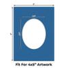 6x8 Mat Bevel Cut for 4x5 Photos - Precut Royal Blue Oval Shaped Photo Mat Board Opening - Acid Free Matte to Protect Your Pictures - Bevel Cut for Family Photos, Pack of 10 Matboards view 2