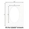 8.5x11 Mat Bevel Cut for 5.5x8.5 Photos - Precut White Linen Canvas Oval Shaped Photo Mat Board Opening - Acid Free Matte to Protect Your Pictures - Bevel Cut for Family Photos, Pack of 10 Matboards view 2