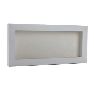 10x20 Shadow Box Frame White Wood | with a 3/4" Usable Display Depth | Includes a White Real Suede Texture Acid-Free Backing Board, UV Resistant Acrylic, and Hanging Hardware