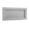 10x20 Shadow Box Frame White Wood | with a 3/4" Usable Display Depth | Includes a White Real Suede Texture Acid-Free Backing Board, UV Resistant Acrylic, and Hanging Hardware view 1
