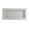 10x20 Shadow Box Frame White Wood | with a 3/4" Usable Display Depth | Includes a White Real Suede Texture Acid-Free Backing Board, UV Resistant Acrylic, and Hanging Hardware view 3