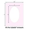 8.5x11 Mat Bevel Cut for 5.5x8.5 Photos - Precut Soft Pink Oval Shaped Photo Mat Board Opening - Acid Free Matte to Protect Your Pictures - Bevel Cut for Family Photos, Pack of 1 Matboard view 2