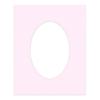 8.5x11 Mat Bevel Cut for 5.5x8.5 Photos - Precut Soft Pink Oval Shaped Photo Mat Board Opening - Acid Free Matte to Protect Your Pictures - Bevel Cut for Family Photos, Pack of 1 Matboard view 3