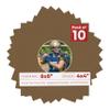 8x8 Mat Bevel Cut for 4x4 Photos - Precut Aged Oak Brown Circle Shaped Photo Mat Board Opening - Acid Free Matte to Protect Your Pictures - Bevel Cut for Family Photos, Pack of 10 Matboards view 1