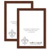 wallsthatspeak 8x10 Dark Walnut Rustic Pine Picture Frame for Puzzles Posters Photos or Artwork (2-Pack) view 1