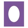 18x24 Mat Bevel Cut for 15x19 Photos - Precut Dark Purple Oval Shaped Photo Mat Board Opening - Acid Free Matte to Protect Your Pictures - Bevel Cut for Family Photos, Pack of 1 Matboard view 3