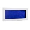 10x20 Shadow Box Frame White Wood | with a 3/4" Usable Display Depth | Includes a Royal Blue Real Suede Texture Acid-Free Backing Board, UV Resistant Acrylic, and Hanging Hardware view 1