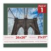 26x26 Mat Bevel Cut for 21x21 Photos - Precut Hunter Green Square Shaped Photo Mat Board Opening - Acid Free Matte to Protect Your Pictures - Bevel Cut for Family Photos, Pack of 1 Matboard view 1