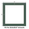 26x26 Mat Bevel Cut for 21x21 Photos - Precut Hunter Green Square Shaped Photo Mat Board Opening - Acid Free Matte to Protect Your Pictures - Bevel Cut for Family Photos, Pack of 1 Matboard view 2