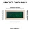 13x34 Shadow Box Frame White Washed Wood | with a 3/4" Usable Display Depth | Includes a Forest Green Real Suede Texture Acid-Free Backing Board, UV Resistant Acrylic, and Hanging Hardware view 4
