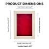 11x14 Shadow Box Frame White Washed Wood | with a 3/4" Usable Display Depth | Includes a Red Real Suede Texture Acid-Free Backing Board, UV Resistant Acrylic, and Hanging Hardware view 4