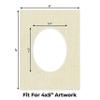 6x8 Mat Bevel Cut for 4x5 Photos - Precut Fresh Linen Canvas Oval Shaped Photo Mat Board Opening - Acid Free Matte to Protect Your Pictures - Bevel Cut for Family Photos, Pack of 10 Matboards view 2