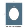6x8 Mat Bevel Cut for 4x5 Photos - Precut Steel Blue Oval Shaped Photo Mat Board Opening - Acid Free Matte to Protect Your Pictures - Bevel Cut for Family Photos, Pack of 10 Matboards view 2