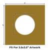 8x8 Mat Bevel Cut for 4x4 Photos - Precut Metallic Gold Circle Shaped Photo Mat Board Opening - Acid Free Matte to Protect Your Pictures - Bevel Cut for Family Photos, Pack of 10 Matboards view 2
