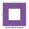 6x6 Mat Bevel Cut for 3x3 Photos - Precut Dark Purple Square Shaped Photo Mat Board Opening - Acid Free Matte to Protect Your Pictures - Bevel Cut for Family Photos, Pack of 10 Matboards view 2