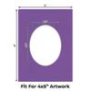 Poster Palooza 6x8 Mat Bevel Cut for 4x5 Photos - Precut Dark Purple Oval Shaped Photo Mat Board Opening - Acid Free Matte to Protect Your Pictures - Bevel Cut for Family Photos, Pack of 10 Matboards view 2