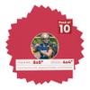 8x8 Mat Bevel Cut for 4x4 Photos - Precut Deep Red Circle Shaped Photo Mat Board Opening - Acid Free Matte to Protect Your Pictures - Bevel Cut for Family Photos, Pack of 10 Matboards view 1