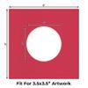 8x8 Mat Bevel Cut for 4x4 Photos - Precut Deep Red Circle Shaped Photo Mat Board Opening - Acid Free Matte to Protect Your Pictures - Bevel Cut for Family Photos, Pack of 10 Matboards view 2