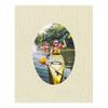 18x24 Mat Bevel Cut for 15x19 Photos - Precut Fresh Linen Canvas Oval Shaped Photo Mat Board Opening - Acid Free Matte to Protect Your Pictures - Bevel Cut for Family Photos, Pack of 1 Matboard view 4