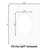 8.5x11 Mat Bevel Cut for 5x7 Photos - Precut White Linen Canvas Oval Shaped Photo Mat Board Opening - Acid Free Matte to Protect Your Pictures - Bevel Cut for Family Photos, Pack of 10 Matboards view 2