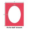 8x10 Mat Bevel Cut for 6x8 Photos - Precut Cardinal Red Oval Shaped Photo Mat Board Opening - Acid Free Matte to Protect Your Pictures - Bevel Cut for Family Photos, Pack of 10 Matboards view 2