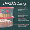 2 Pack Pie Carrier Cake Storage Container with Lid | 10.5" Large Round Plastic Cupcake Cheesecake Muffin Flan Cookie Tortilla Holder Storage Containers Airtight | Pie Keeper Transport Container view 4