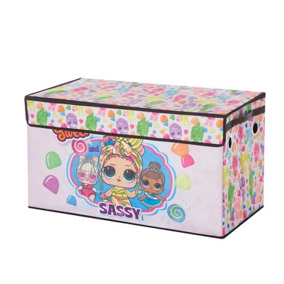 LOL Surprise Collapsible Childrens Storage Trunk - Durable with Soft Lid, 28.5"x14.5"x16", Fun and Spacious Organizer for Kids