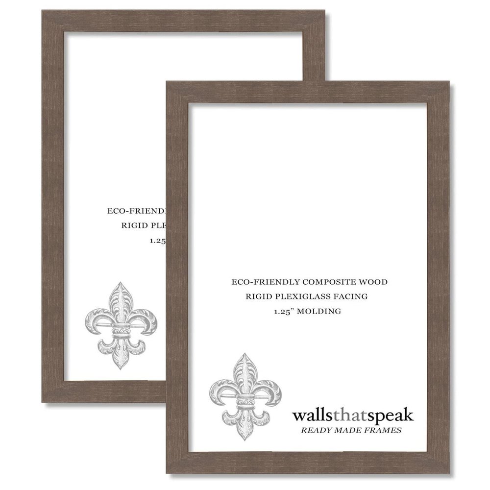 wallsthatspeak 7x34 Brown American Barn Picture Frame for Puzzles Posters Photos or Artwork (2-Pack)