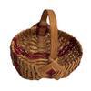 Amish Melon Basket Large Size Handmade Woven Egg Gathering Buttocks Basket (Red) view 1