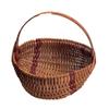 Amish Melon Basket Large Size Handmade Woven Egg Gathering Buttocks Basket (Red) view 2