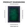 11x14 Shadow Box Frame Textured Black Wood | with a 3/4" Usable Display Depth | Includes a Forest Green Real Suede Texture Acid-Free Backing Board, UV Resistant Acrylic, and Hanging Hardware view 3