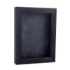 11x14 Shadow Box Frame Barnwood Black Wood | with a 1" Usable Display Depth | Includes a Dark Grey Real Suede Texture Acid-Free Backing Board, UV Resistant Acrylic, and Hanging Hardware view 1