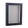 11x14 Shadow Box Frame Barnwood Black Wood | with a 1" Usable Display Depth | Includes a Light Grey Real Suede Texture Acid-Free Backing Board, UV Resistant Acrylic, and Hanging Hardware view 1