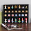 ARRAWIS Black Shot Glass Display Case 18" x13" Solid Wood Wall Mounted Collection Cabinet 28 Slots Small Curio Cabinet Rack (No Door) view 2
