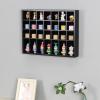 ARRAWIS Black Shot Glass Display Case 18" x13" Solid Wood Wall Mounted Collection Cabinet 28 Slots Small Curio Cabinet Rack (No Door) view 4