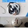 4 Pack Sturdy Aluminium Motorcycle Helmet Holder,motorbike Jacket Display Rack,Backpack Bags Wall Mount Hanger,Cloth Coat Glove Storage Hook - with mounting screwsNo Helmet view 3