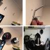 4 Pack Sturdy Aluminium Motorcycle Helmet Holder,motorbike Jacket Display Rack,Backpack Bags Wall Mount Hanger,Cloth Coat Glove Storage Hook - with mounting screwsNo Helmet view 4