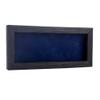 13x34 Shadow Box Frame Barnwood Black Wood | with a 1" Usable Display Depth | Includes a Navy Blue Real Suede Texture Acid-Free Backing Board, UV Resistant Acrylic, and Hanging Hardware view 1