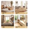 Removable Electric Heated Carpet, Foot Warmer Carbon Crystal Heated Mat, Intelligent Electric underfloor Heating Winter Movable Carpets (Color : Gray, Size : 80 x 120CM) view 4