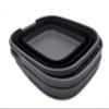SAMMART 10L (2.6 Gallon) Collapsible Rectangular Handy Basket/Bucket (Grey/Black (Set of 2)) view 2
