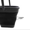 SAMMART 10L (2.6 Gallon) Collapsible Rectangular Handy Basket/Bucket (Grey/Black (Set of 2)) view 4
